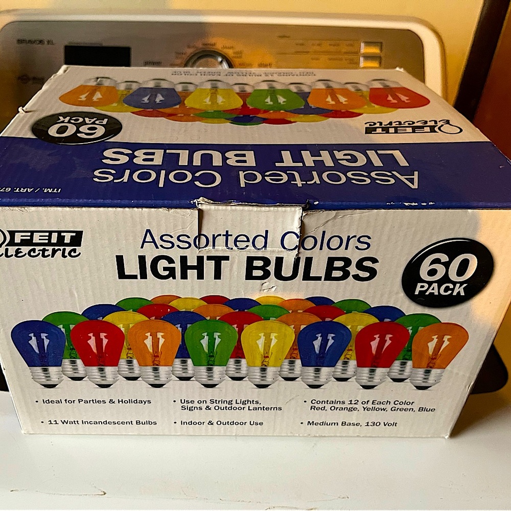 Box of 60 colored lights. Brand new.